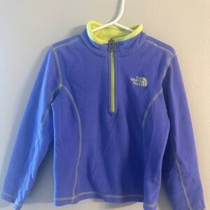 North Face blue fleece half-zip sweater kids